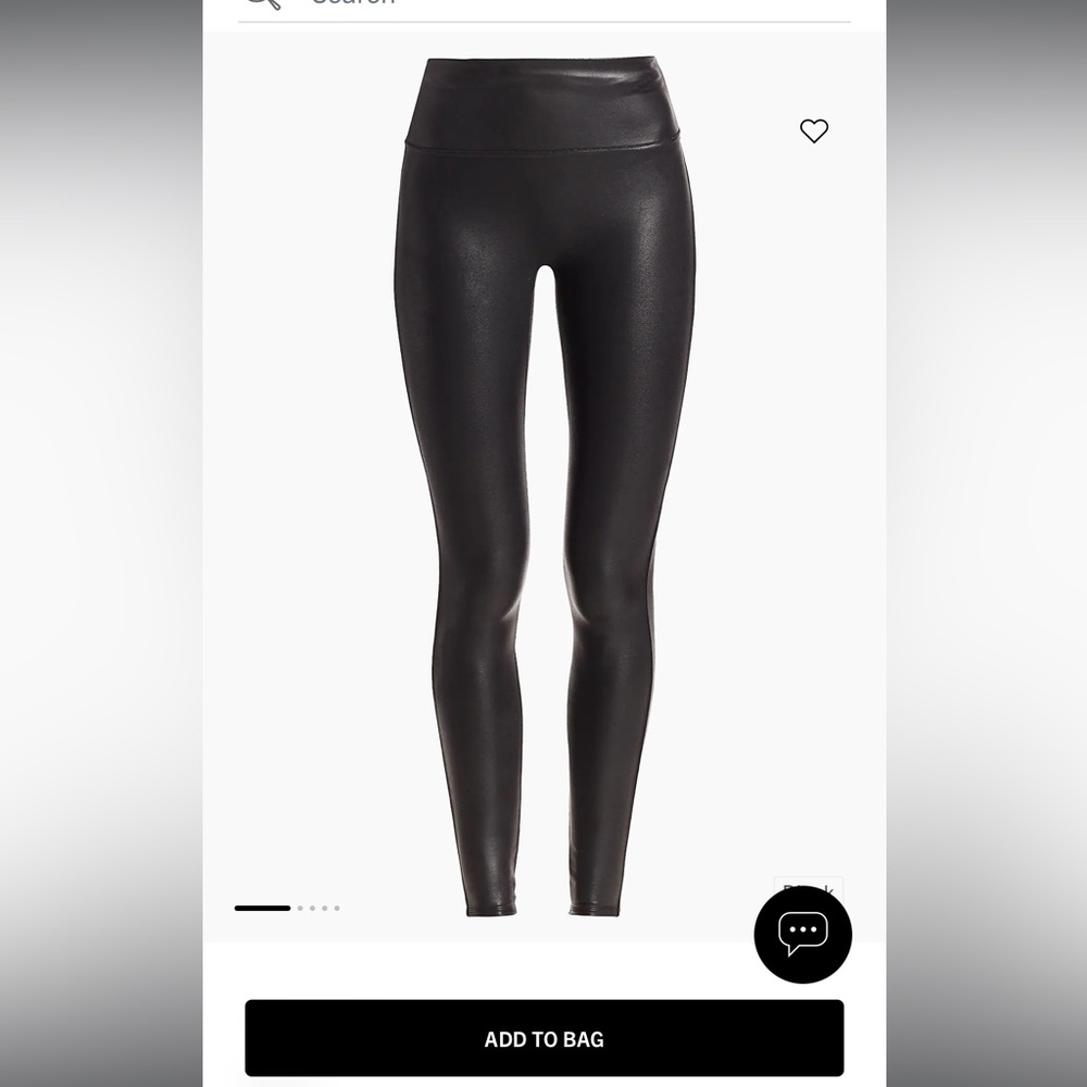 Spanx Faux Leather leggings size small regular 30” length